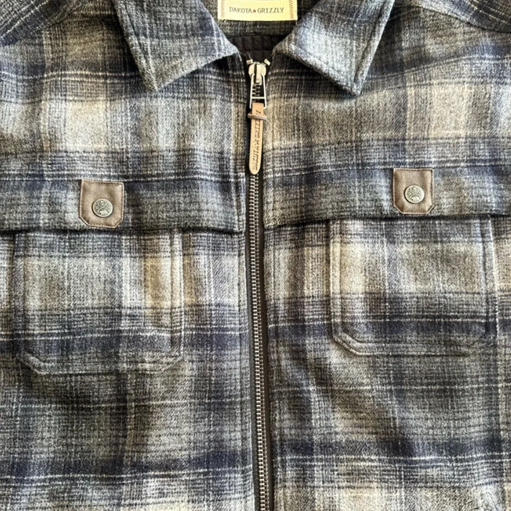 Men’s zip up flannel jacket - Picture 7 of 7